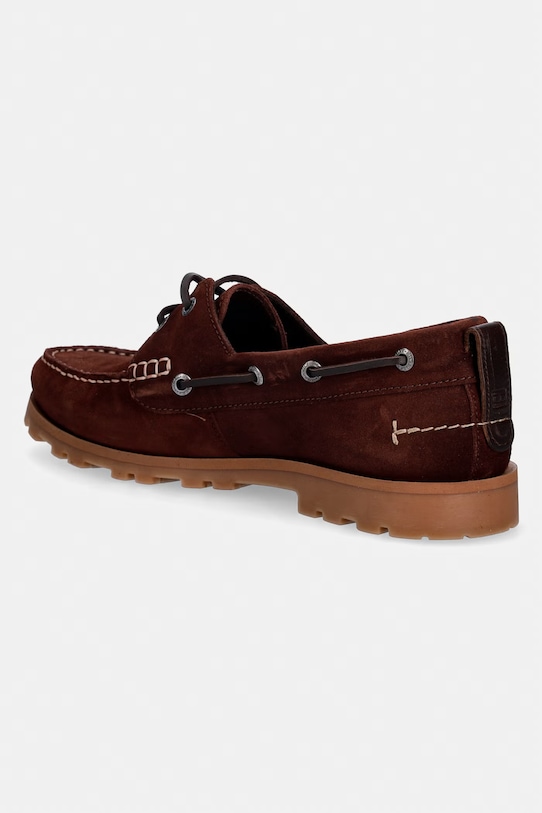 Obuwie Tommy Hilfiger mokasyny męskie zamszowe HILIFGER LIGHT SDE BOAT SHOE FM0FM05747 brązowy