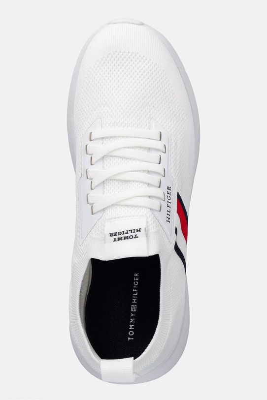 Tommy Hilfiger LIGHTWEIGHT KNITTED RUNNER sneakersy męskie biały FM0FM05756