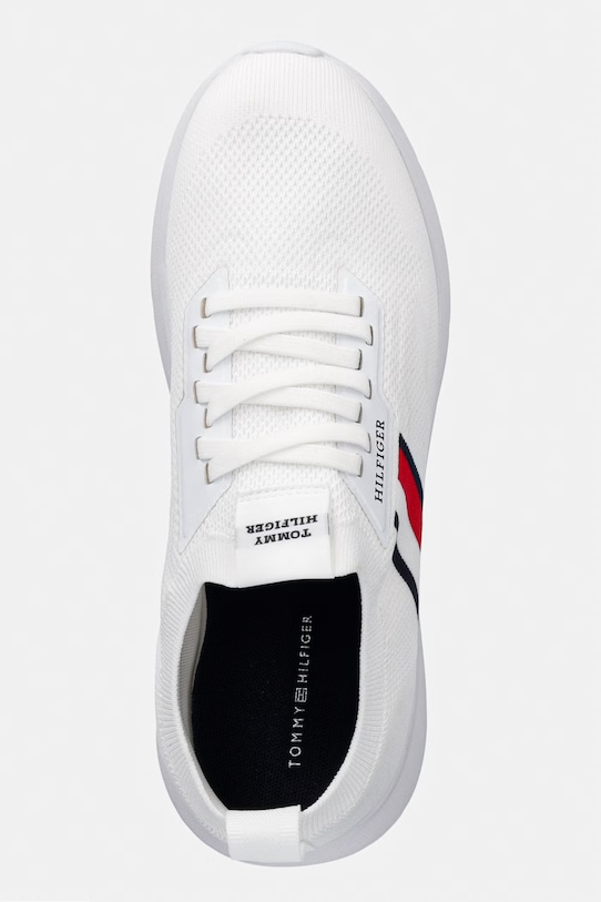 Tommy Hilfiger LIGHTWEIGHT KNITTED RUNNER sneakersy męskie biały FM0FM05756