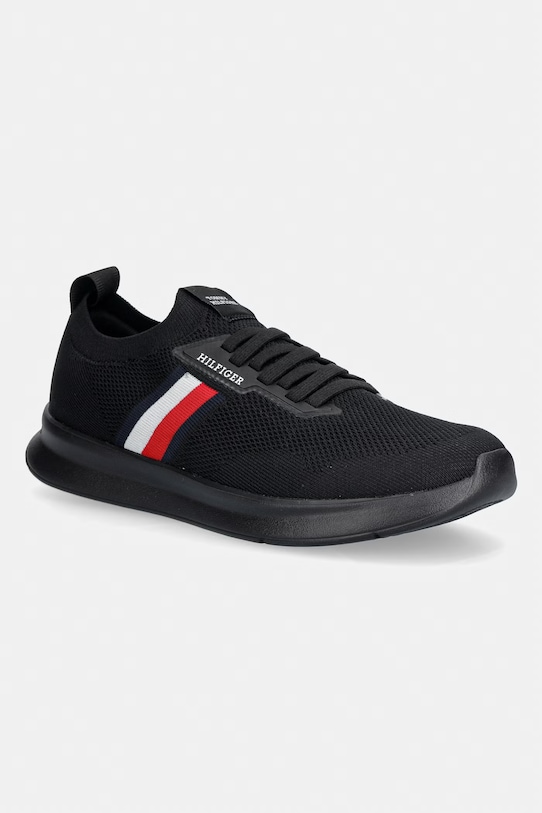 Tommy Hilfiger LIGHTWEIGHT KNITTED RUNNER sneakersy męskie czarny FM0FM05756