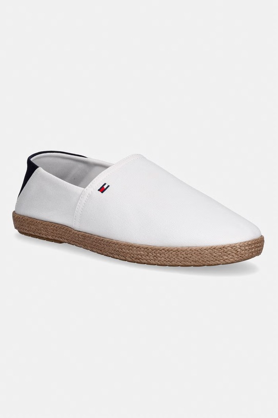 Tommy Hilfiger espadryle męskie CORE HILFIGER ESPADRILLE TEXTILE biały FM0FM05792
