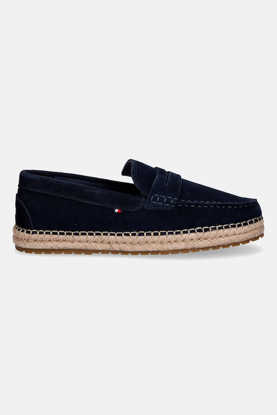 Tommy Hilfiger espadryle męskie zamszowe FLEXIBLE HILFIGER SDE ESPADRILLE FM0FM05794 granatowy SS26