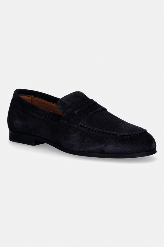 Tommy Hilfiger loafersy damskie zamszowe FLEXIBLE SLIM SUEDE LOAFER granatowy FM0FM05745