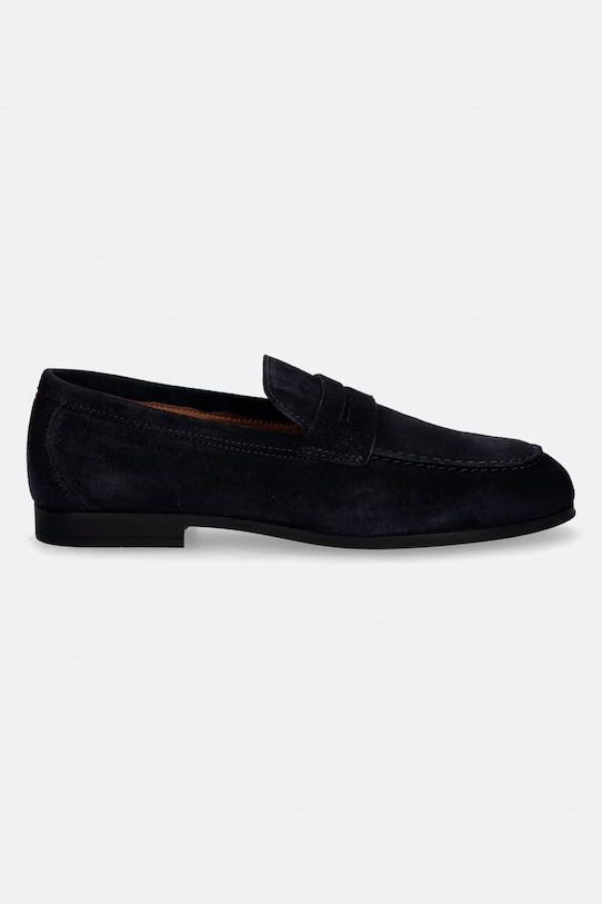 Tommy Hilfiger loafersy damskie zamszowe FLEXIBLE SLIM SUEDE LOAFER FM0FM05745 granatowy SS26