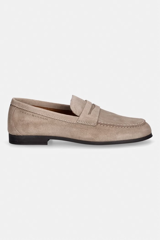 Tommy Hilfiger mokasíny dámske semišové FLEXIBLE SLIM SUEDE LOAFER FM0FM05745 béžová SS26
