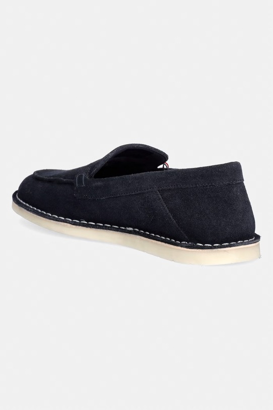 Încălțăminte Tommy Hilfiger mocasini bărbați din piele întoarsă HILFIGER STITCHDOWN SUEDE LOAFER FM0FM05782 bleumarin