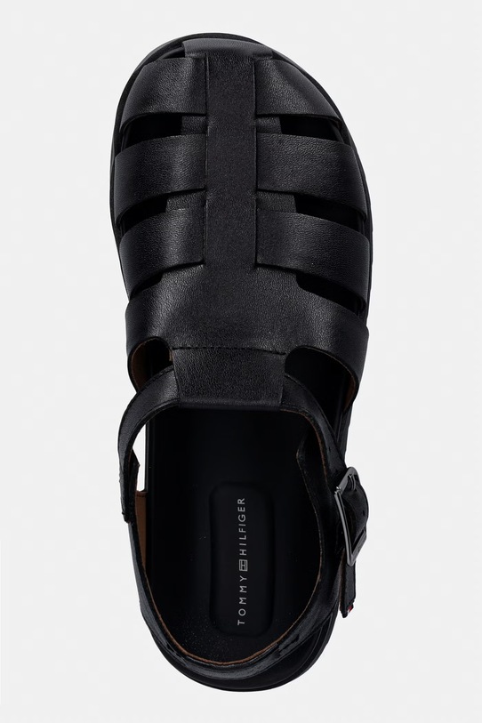 Tommy Hilfiger sandały męskie skórzane ADJUSTABLE FISHER LEATHER SANDAL czarny FM0FM05864