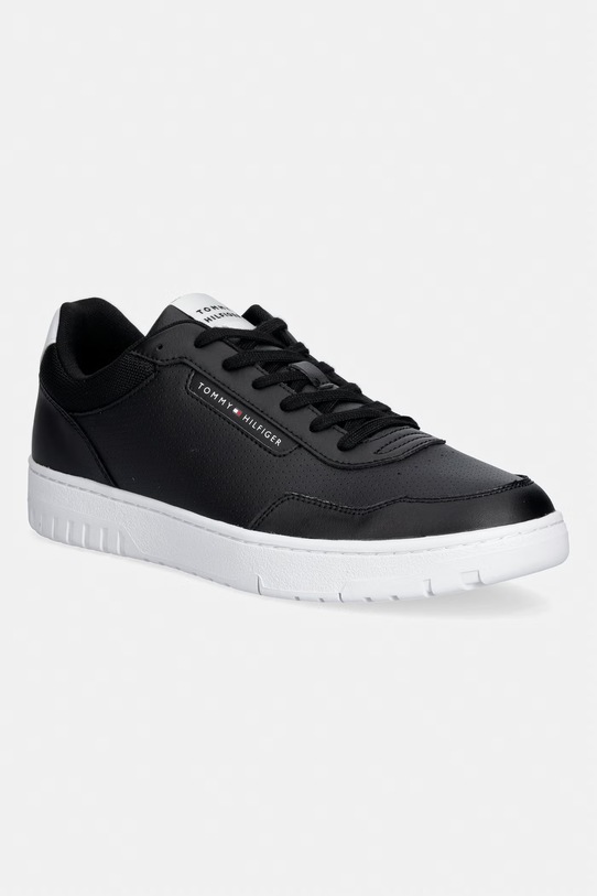 Tommy Hilfiger BASKET CORE LITE LTH sneakersy męskie skórzane czarny FM0FM05868