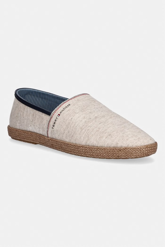 Tommy Hilfiger espadryle męskie HILFIGER CHAMBRAY ESPADRILLE beżowy FM0FM05793