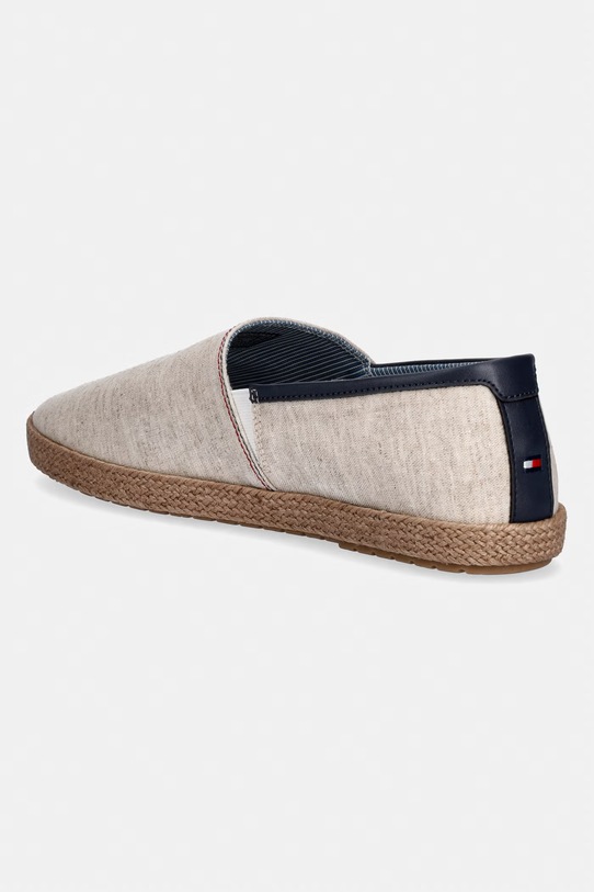 Obuwie Tommy Hilfiger espadryle męskie HILFIGER CHAMBRAY ESPADRILLE FM0FM05793 beżowy