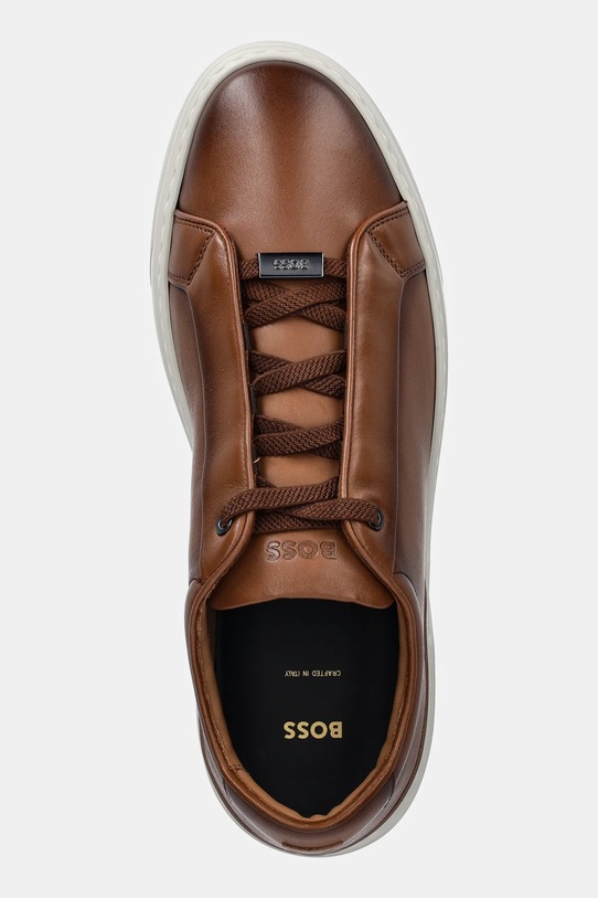 Кожаные кроссовки BOSS Gary коричневый 50546855.214