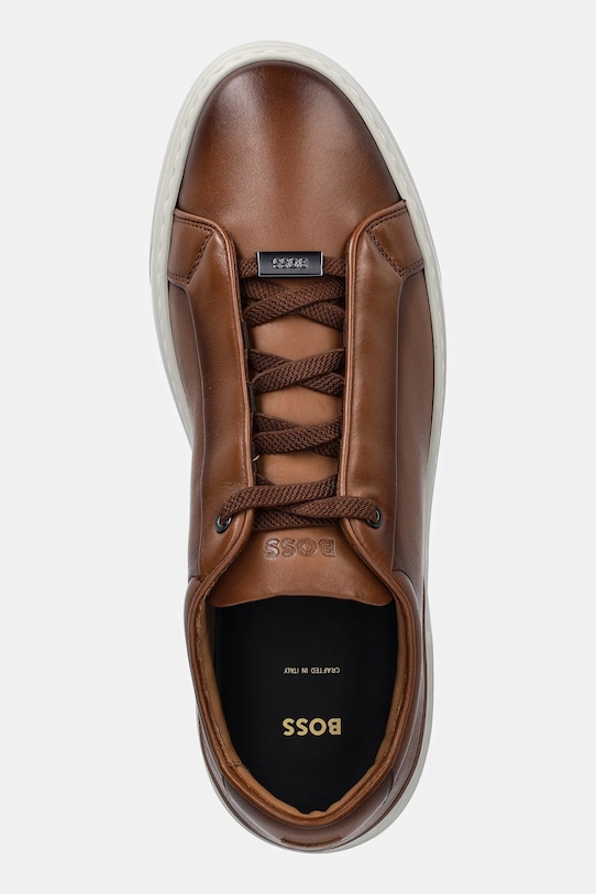 Δερμάτινα αθλητικά παπούτσια BOSS Gary καφέ 50546855.214