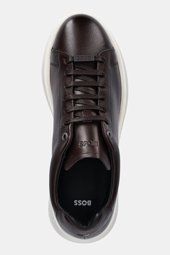 Usnjene superge BOSS Bulton rjava 50557820.201