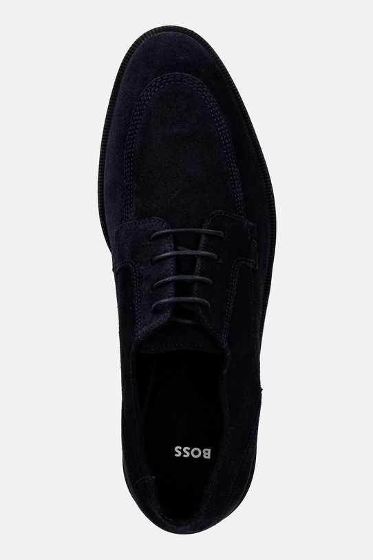 Половинки обувки от велур BOSS Tayil тъмносин 50557632.401