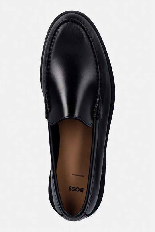 BOSS mokasyny skórzane Sienne czarny 50557667.001