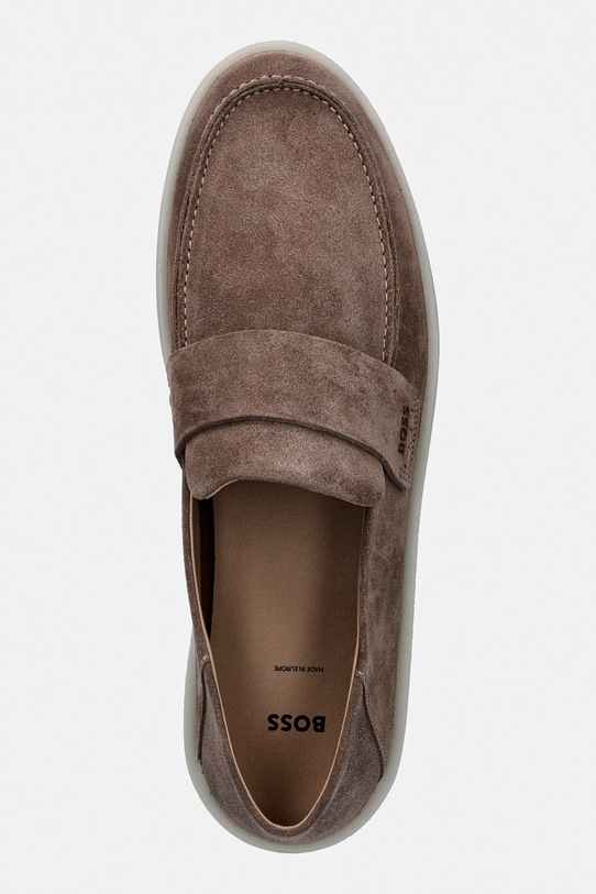 Kožne mokasinke BOSS Randal bež 50557699.260