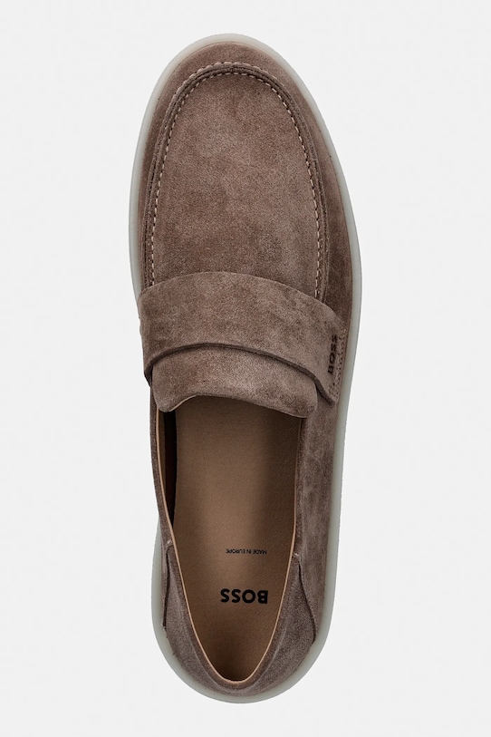 Δερμάτινα μοκασίνια BOSS Randal μπεζ 50557699.260