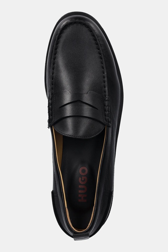 HUGO mokasyny skórzane Varian czarny 50557726.001