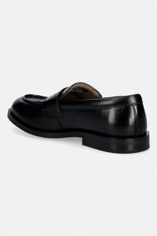 Obuwie Calvin Klein mokasyny skórzane ESS RUBBER PENNY LOAFER POL LTH HM0HM02025 czarny