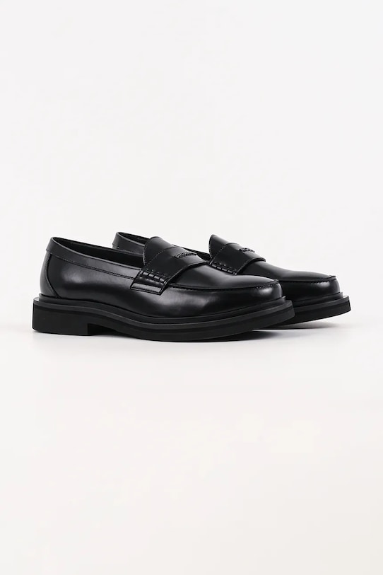 Шкіряні мокасини Karl Lagerfeld KEATON KL13310.000 чорний SS26