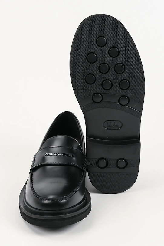 Шкіряні мокасини Karl Lagerfeld KEATON KL13310.000 чорний