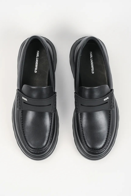 Karl Lagerfeld mokasyny skórzane MAGNUS czarny KL10610.000