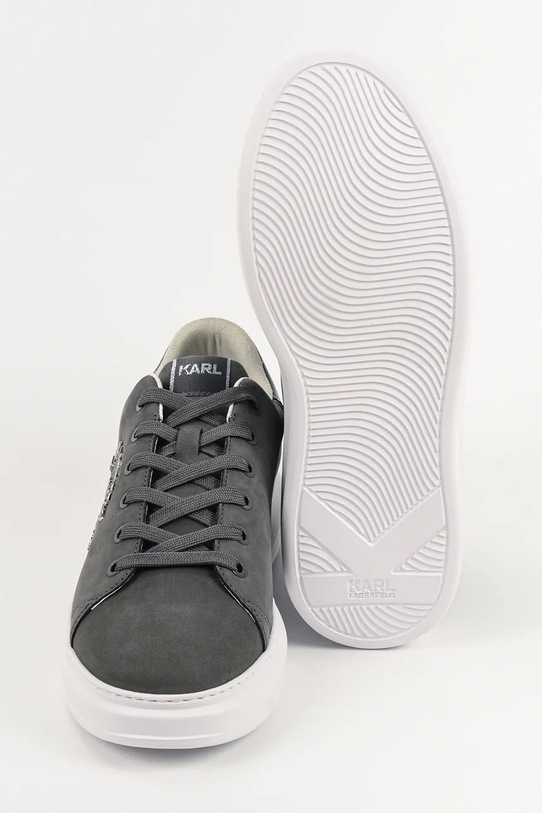 Nubukové tenisky Karl Lagerfeld KAPRI KL52539B.277 sivá