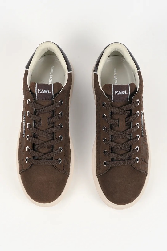 Nubukové tenisky Karl Lagerfeld KAPRI hnedá KL52547K.244