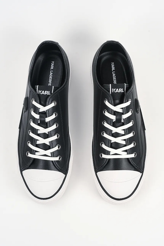 Karl Lagerfeld scarpe da ginnastica in pelle KAMPUS MAX III NFT nero KL50470N.000