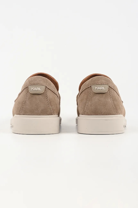 Obuwie Karl Lagerfeld mokasyny zamszowe KORI KL21412.5TN beżowy