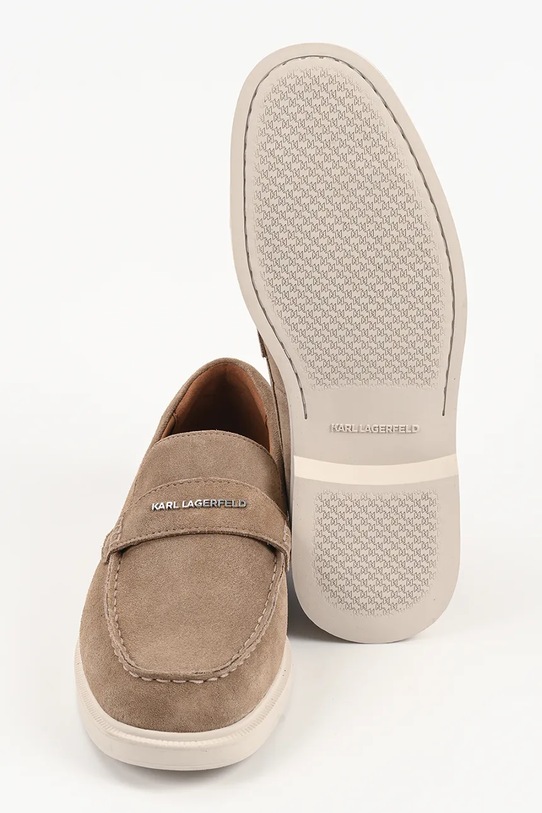 Karl Lagerfeld mokasyny zamszowe KORI KL21412.5TN beżowy