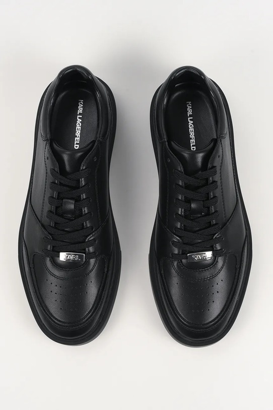 Karl Lagerfeld sneakersy skórzane FLINT II czarny KL53329.00X