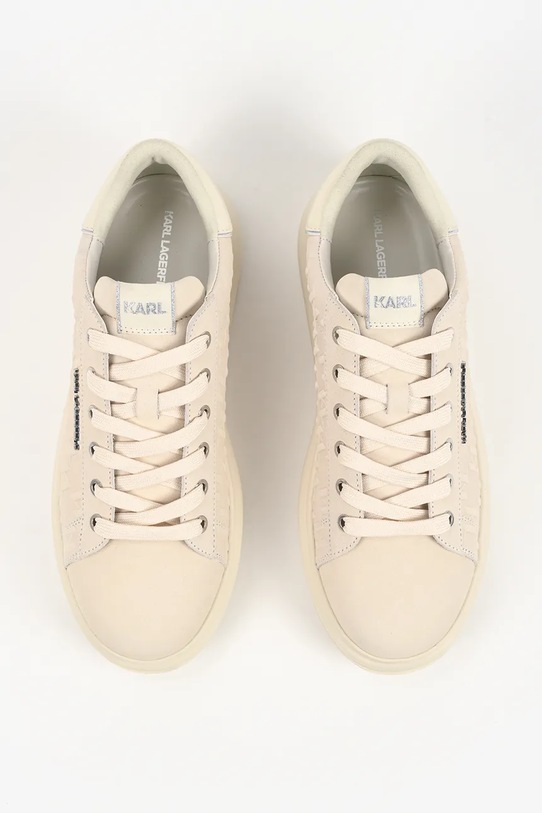 Nubukové tenisky Karl Lagerfeld KAPRI béžová KL52547K.2T1