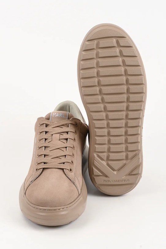 Nubukové tenisky Karl Lagerfeld KAPRI LUG RSG KL57522.2TN béžová