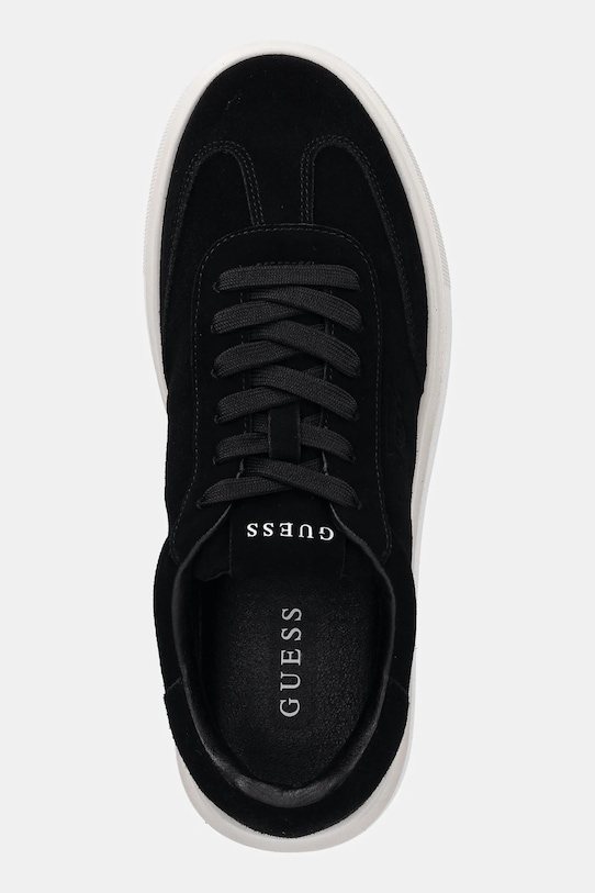 Σουέτ αθλητικά παπούτσια Guess PLAZA μαύρο FMFPLA.SUE12.BLACK