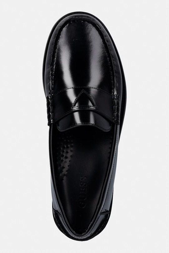 Guess mokasyny skórzane ROSSIO czarny FMPROS.LEA14.BLACK