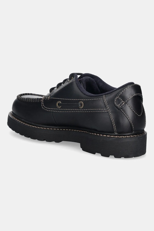 Obuwie Tommy Jeans półbuty skórzane ARCHIVE 01 BOAT SHOE LEATHER EM0EM01651 czarny