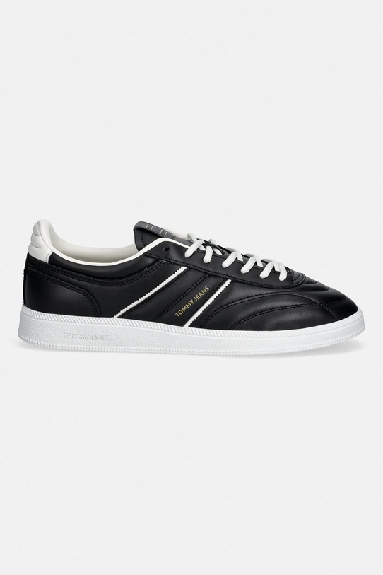 Tommy Jeans sneakersy skórzane THE GREENWICH EDGE STITCHING EM0EM01708 czarny SS26