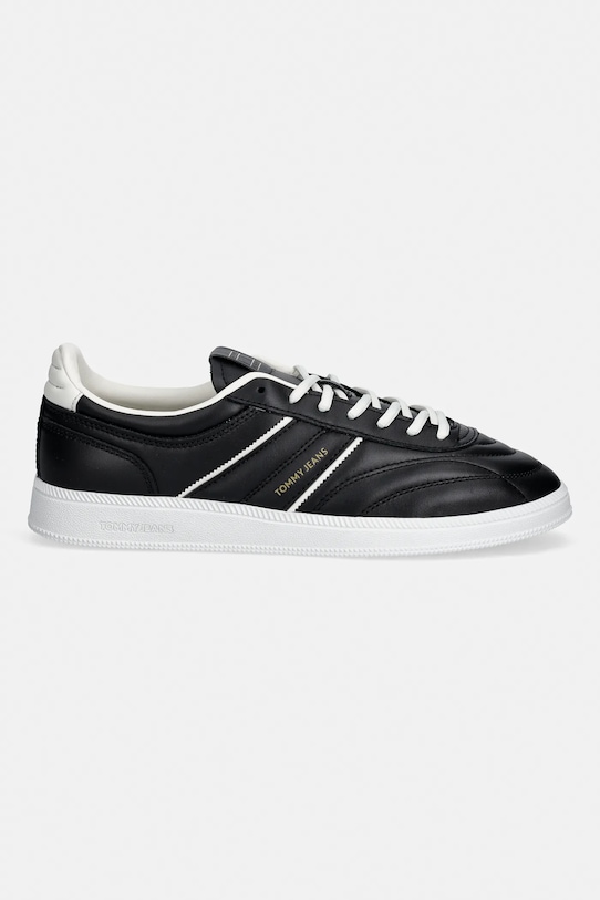 Tommy Jeans sneakersy skórzane THE GREENWICH EDGE STITCHING EM0EM01708 czarny SS26
