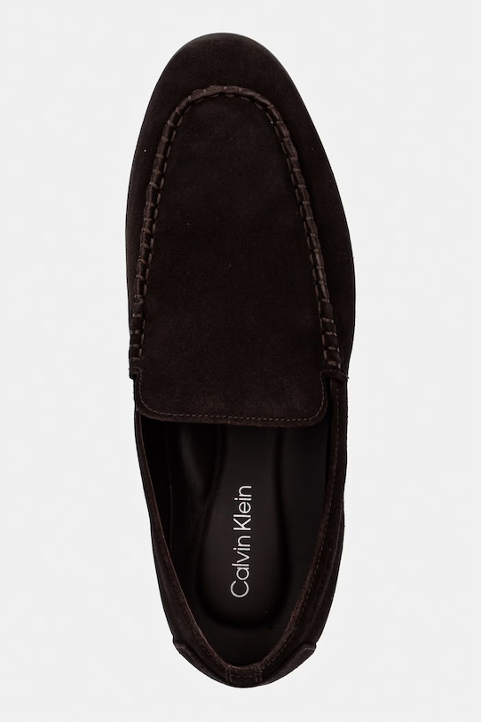 Calvin Klein mokasyny męskie zamszowe LOW PROF LOAFER SU brązowy HM0HM02081