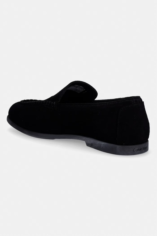 Obuwie Calvin Klein mokasyny męskie zamszowe LOW PROF LOAFER SU HM0HM02081 czarny