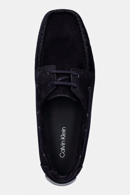 Calvin Klein mokasyny męskie zamszowe DRIVER BOAT SU granatowy HM0HM02084