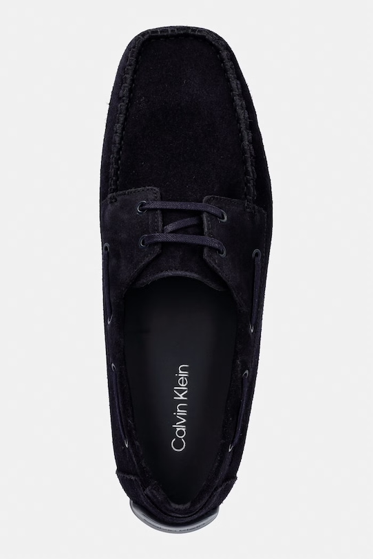 Calvin Klein mokasyny męskie zamszowe DRIVER BOAT SU granatowy HM0HM02084