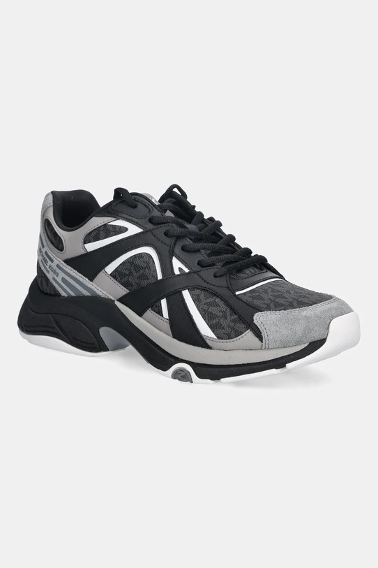 Αθλητικά Michael Kors Leo Trainer απομίμηση λείου δέρματος μαύρο 42R6LEFS1B.001