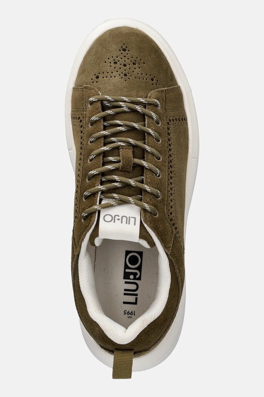 Liu Jo sneakersy zamszowe BIG 05B zielony 7B6003PX002S4001
