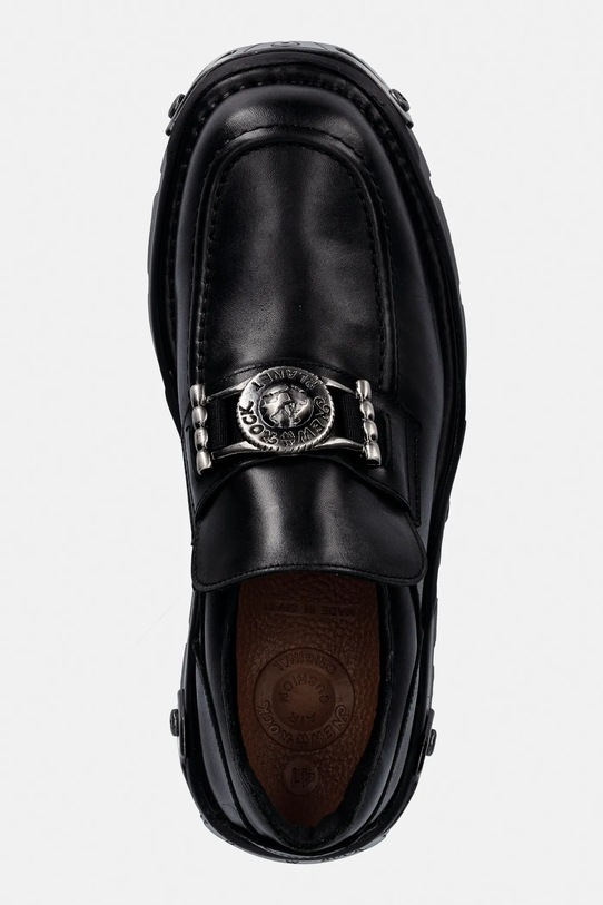 New Rock mokasyny skórzane CRUST NEGRO, REACTOR NEGRO TOBERAS czarny M.895.C4