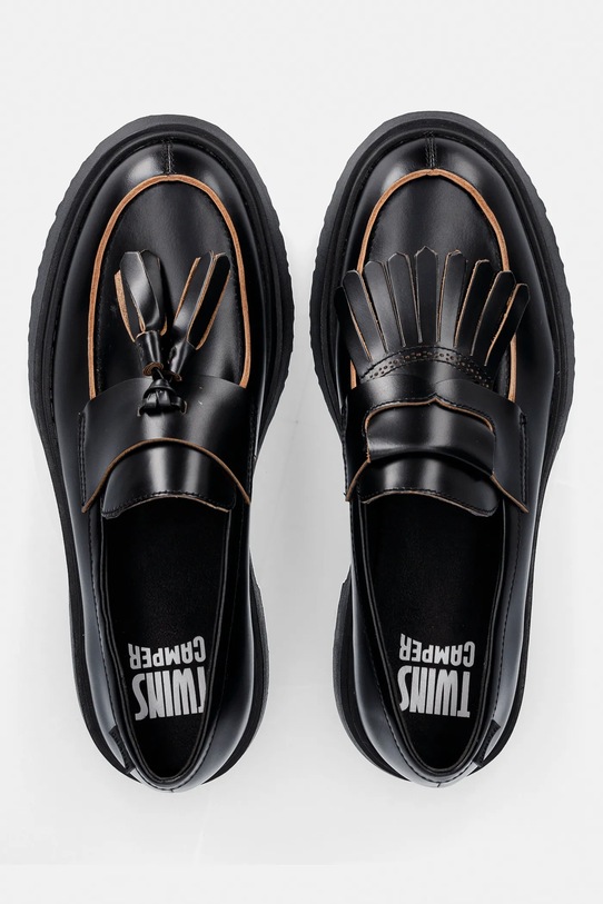 Δερμάτινα μοκασίνια Camper TWS λείο δέρμα μαύρο K101113.001