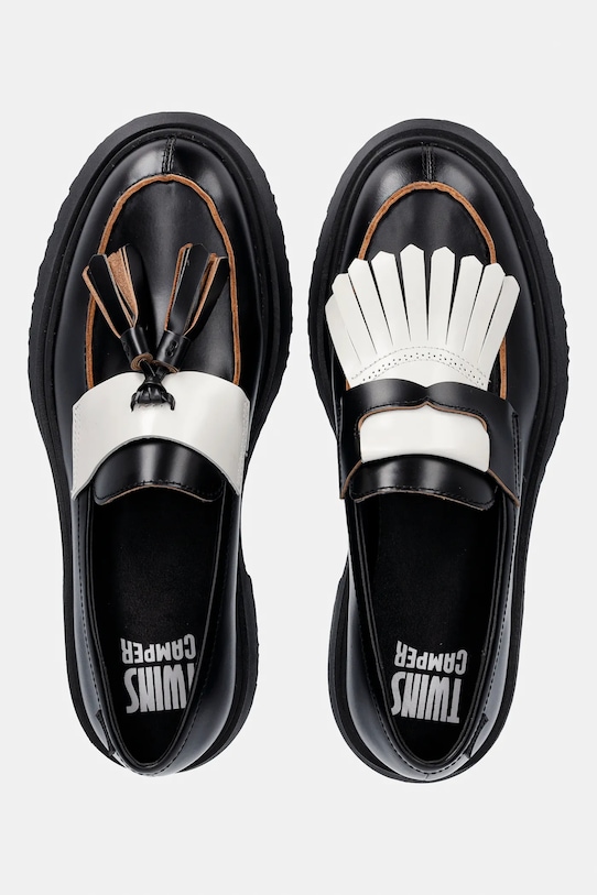 Δερμάτινα μοκασίνια Camper TWS λείο δέρμα μαύρο K101113.002