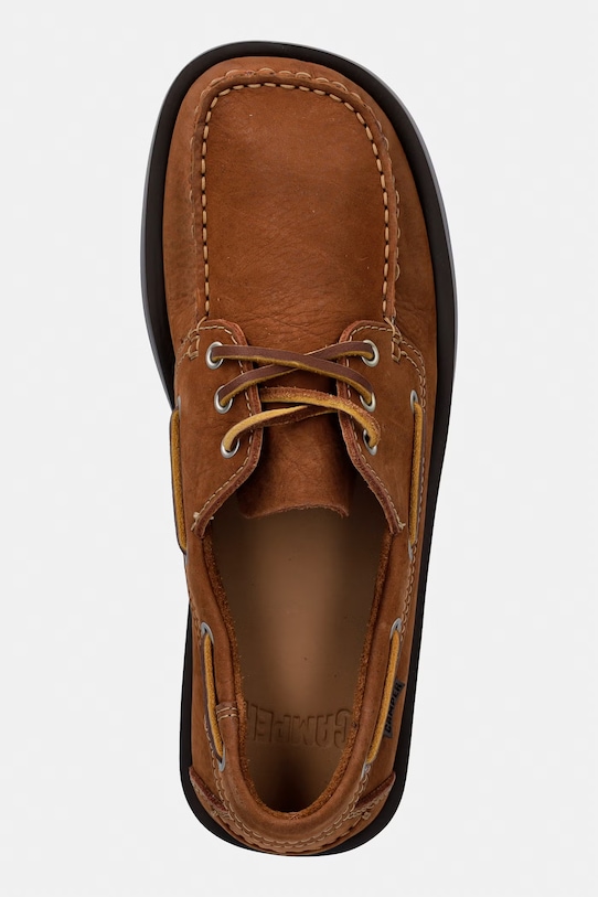 Δερμάτινα κλειστά παπούτσια Camper Don καφέ K101013.005