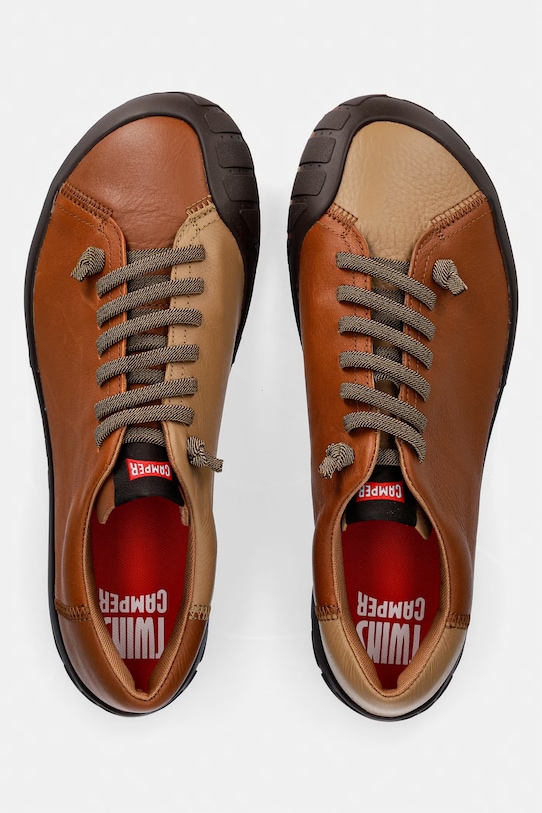 Camper TWS sneakersy męskie skórzane brązowy K101114.008